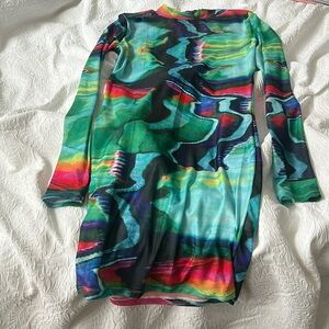 Mesh short mini dress
